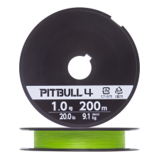 Шнур плетеный Shimano Pitbull 4 #1,0 0,165мм 200м (lime green)