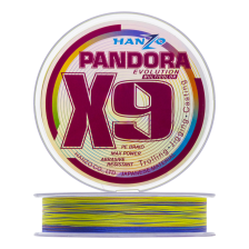 Шнур плетеный Hanzo Pandora Evolution X9 #3,0 0,29мм 200м (multicolor)