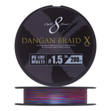 Шнур плетеный Major Craft Dangan Braid X Line PE X8 #1,5 200м (multicolor)