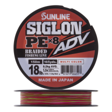 Шнур плетеный Sunline Siglon PE X8 ADV #1,5 0,209мм 150м (multicolor)