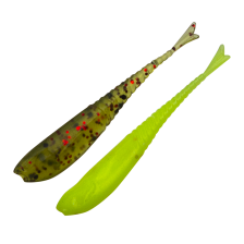 Приманка силиконовая Crazy Fish Glider 1,2" анис #6/68 Chartreuse/Black/Red Watermelon