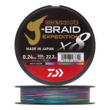 Шнур плетеный Daiwa J-Braid Expedition X8E #3,0 0,24мм 300м (multicolor)