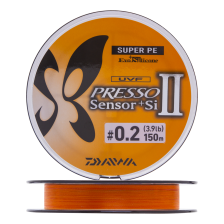 Шнур плетеный Daiwa UVF Presso Sensor+Si II #0,2 0,074мм 150м (orange)