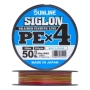 Шнур плетеный Sunline Siglon PE X4 #3,0 0,296мм 200м (multicolor)