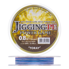 Шнур плетеный Toray Jigging PE Power Game X4 #0,8 200м (multicolor)