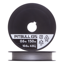 Шнур плетеный Shimano Pitbull G5 #0,6 0,128мм 150м (steel gray)