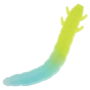 Приманка силиконовая Soorex Pro King Worm 55мм Cheese #216 Chartreuse/Blue glow