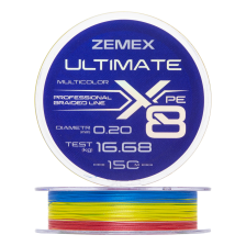 Шнур плетеный Zemex Ultimate X8 0,20мм 150м (multicolor)