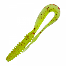 Приманка силиконовая Keitech Mad Wag Mini 3,5" #PAL01 Chartreuse Red Flake