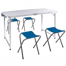 Набор мебели НПО Кедр TABS-04 (стол складной + 4 стула) влагозащищенный 120х60х67см