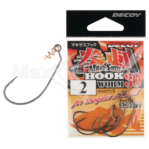 Крючок офсетный Decoy Worm 30 Makisasu Hook #2 (5шт) - 2 рис.