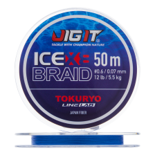Шнур плетеный Jig It x Tokuryo Ice Braid X8 #0,6 0,07мм 50м (blue)
