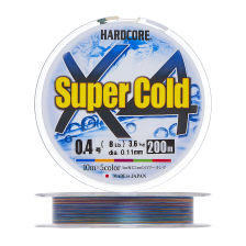 Шнур плетеный Duel Hardcore PE X4 Super Cold #0,4 0,108мм 200м (5color)