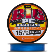 Шнур плетеный Duel Big PE Braid Line #1,5 0,21мм 135м (blue)