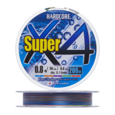Шнур плетеный Duel Hardcore PE X4 Super #0,8 0,15мм 200м (5color)
