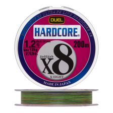 Шнур плетеный Duel Hardcore PE X8 #1,2 0,191мм 200м (5color)