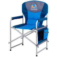 Кресло складное НПО Кедр Dolphins AKS-12 (алюминий) синий