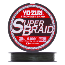 Шнур плетеный Yo-Zuri PE Superbraid 20Lb 0,23мм 135м (dark green)