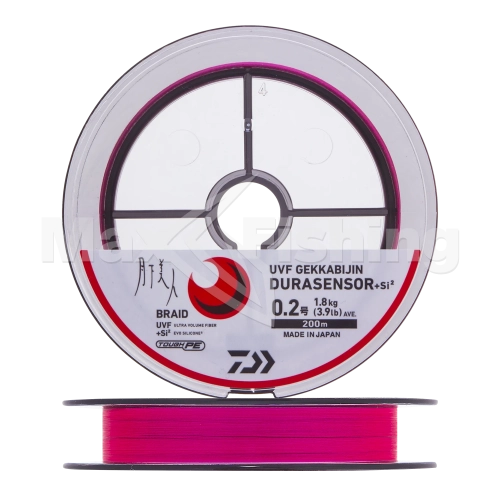Шнур плетеный Daiwa UVF Gekkabijin Durasensor +Si2 #0,2 0,074мм 200м (sakura pink)