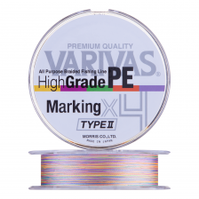 Шнур плетеный Varivas High Grade PE X4 Marking Type II #1,2 0,185мм 150м (multicolor)