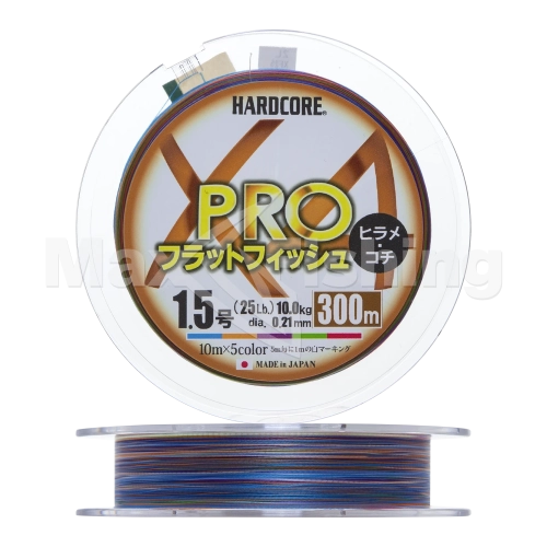 Шнур плетеный Duel Hardcore PE X4 Pro #1,5 0,21мм 300м (multicolor)