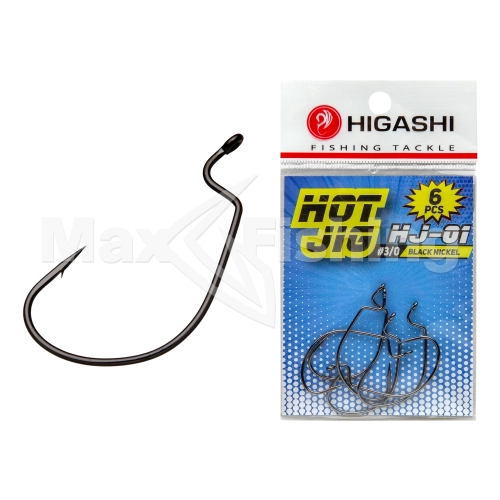 Крючок офсетный Higashi Hot Jig HJ-01 #3/0 (6шт) - 2 рис.