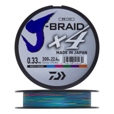 Шнур плетеный Daiwa J-Braid X4E #5 0,33мм 300м (multicolor)