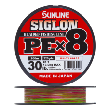 Шнур плетеный Sunline Siglon PE X8 #1,7 0,223мм 200м (multicolor)