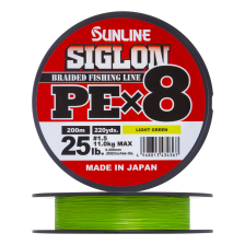 Шнур плетеный Sunline Siglon PE X8 #1,5 0,209мм 200м (light green)