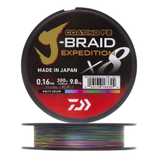 Шнур плетеный Daiwa J-Braid Expedition X8E #1,2 0,16мм 300м (multicolor)