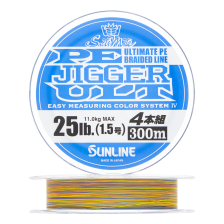 Шнур плетеный Sunline PE Jigger Ult 4 braid #1,5 0,225мм 300м (multicolor)