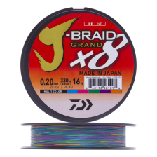 Шнур плетеный Daiwa J-Braid Grand X8E #2 0,20мм 300м (multicolor)
