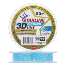 Леска монофильная IAM Starline 3D Line Pixel 0,30мм 50м (blue)