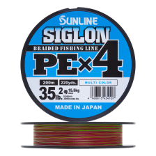 Шнур плетеный Sunline Siglon PE X4 #2,0 0,242мм 200м (multicolor)