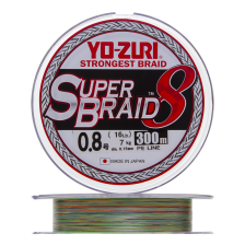 Шнур плетеный Yo-Zuri PE Superbraid 8 #0,8 0,15мм 300м (5color)