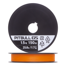 Шнур плетеный Shimano Pitbull G5 #1,5 0,205мм 150м (hi-vis orange)