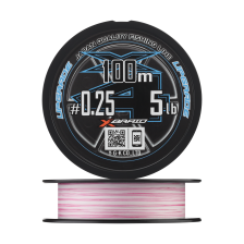 Шнур плетеный YGK X-Braid Upgrade PE X4 #0,25 0,083мм 100м (pink/white)