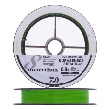 Шнур плетеный Daiwa UVF Morethan Durasensor 8Braid +Si2 #0,8 0,148мм 150м (lime green+marking)
