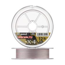 Шнур плетеный YGK G-Soul Upgrade X4 #0,6 0,128мм 200м (pink/silver)