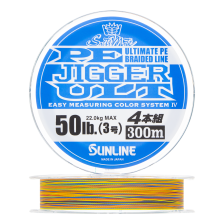 Шнур плетеный Sunline PE Jigger Ult 4 braid #3,0 0,285мм 300м (multicolor)