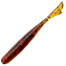 Приманка силиконовая Attack Fish Tail UL 2" #RS-S11 Green Pumpkin Red Black Flk