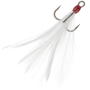 Крючок тройной с опушкой BKK Feathered Spear 21-SS White #8 (3шт)