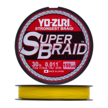 Шнур плетеный Yo-Zuri PE Superbraid 30Lb 0,28мм 135м (yellow)