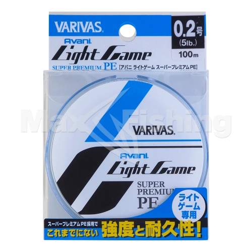 Шнур плетеный Varivas Avani Light Game Super Premium PE X4 Center Marking #0,2 0,074мм 100м (blue) - 3 рис.