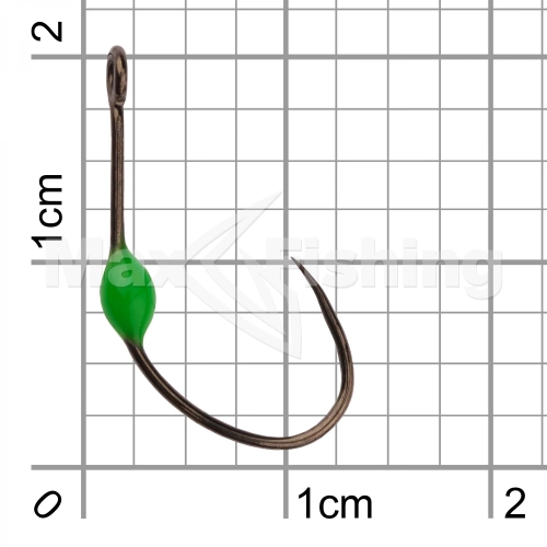 Крючок одинарный LureMax Trout LT37B Green #6 (10шт) - 3 рис.