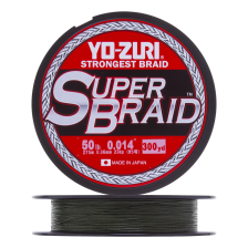 Шнур плетеный Yo-Zuri PE Superbraid 50Lb 0,36мм 270м (dark green)