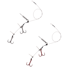 Монтаж готовый Savage Gear Linethru Corkscrew Rig 2x#1/0 45см 31кг