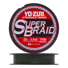 Шнур плетеный Yo-Zuri PE Superbraid 20Lb 0,23мм 270м (dark green)