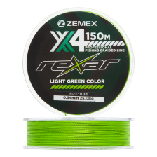 Шнур плетеный Zemex Rexar X4 0,34мм 150м (light green)