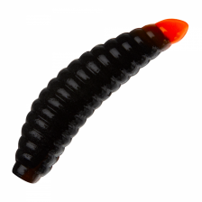 Приманка силиконовая Boroda Baits Salo 30мм Floating #Черный/Ярко-оранжевый